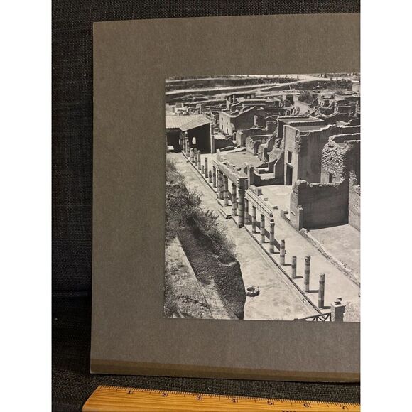 Antique Herculaneum Colonnade Mounted Ancient Roman Architecture Photo Ruins - Picture 2 of 5